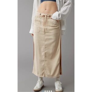 NWT American Eagle Low-Rise Maxi Skirt Dreamy Drape Line 10 / 30W